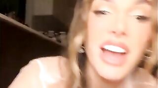 Lyna Perez Nude Live showing cucumber skills