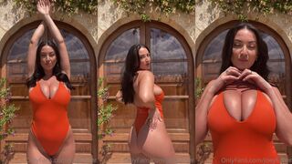 Joey Fisher tight orange swimsuit ppv