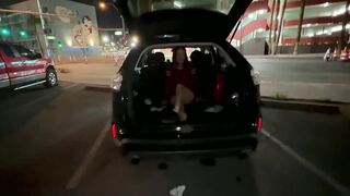 Nicole Niagara Redhead caught making her fat clit cum in public