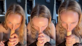 Beth sexy PAWG pov dildo bj and ride