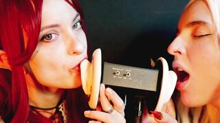 The Sounds of Girls ASMR - 2 girls | Vampire + White Elf sensually licking your ears