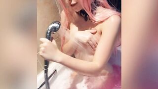 Belle Delphine new pink bathtub video