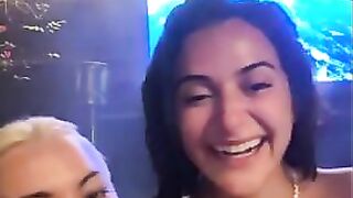 Lindsey Pelas, Tasha Geroulis aka Anastasia Oriana in a hot tub