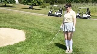 blowkissbunny Sexy golfing girl rides huge cock