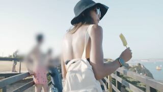 DaringKiara Beach Hike Sunset Masturbation Public