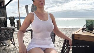 NaughtyLada - Upskirt & Risky Touch In Public
