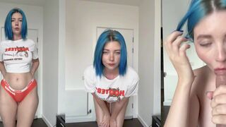 vixenrp blows and rides her dildo