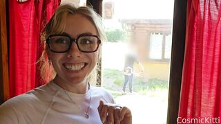 CosmicKitti - Risky Masturbation In The Hostel With A Voyeur!!