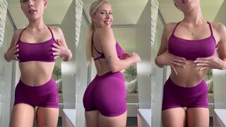 tianna stripping after the gym