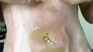 Matildem naked food and pussy play