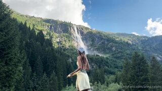 Anna Ralphs Waterfall Nature Outdoor Blowjob