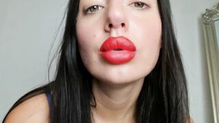 Tattooed Temptress In Obey My Big Red Lips