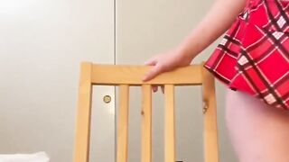 STPeach after school slapping, rubbing and stripping