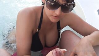 Hannah B hot tub swallow