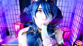 Molly Red Wolf - Genshin Impact. Layla Gets Cum From Big Cocks In Her Dream