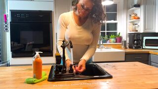AMWednesday - Kitchen Cleaning - Wet Shirt