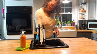 AMWednesday - Kitchen Cleaning - Wet Shirt