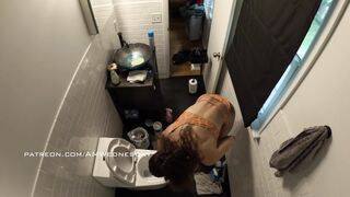 AMWednesday - Bathroom Clean in Bikini