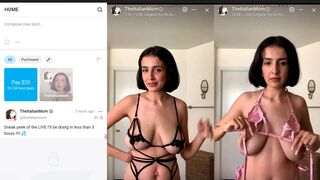 TheItalianMom Lactating Tits Try-on Live