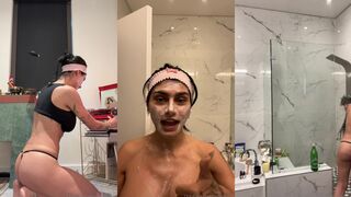 Mia Khalifa nude shower ppv