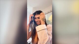 Mia Khalifa naked in bathroom