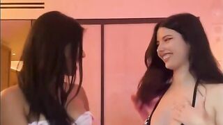 Julia Burch Topless with Friend