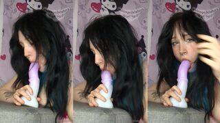kiakuromi dildo blowjob ppv